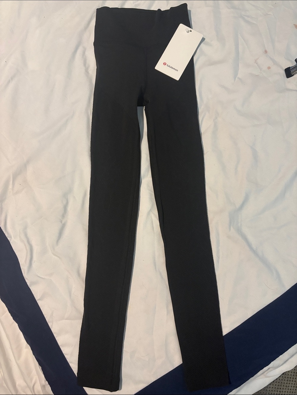 Lululemon Black Textured High-Rise Leggings
